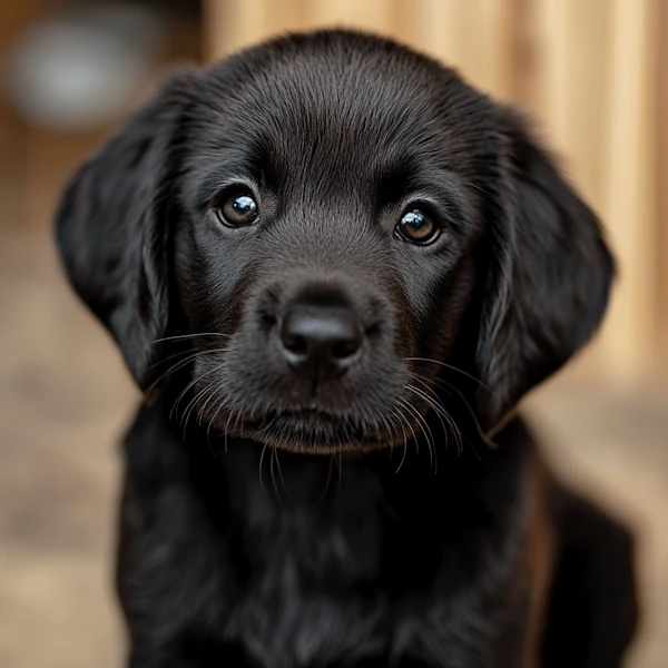 Black Labrador Puppy Portrait