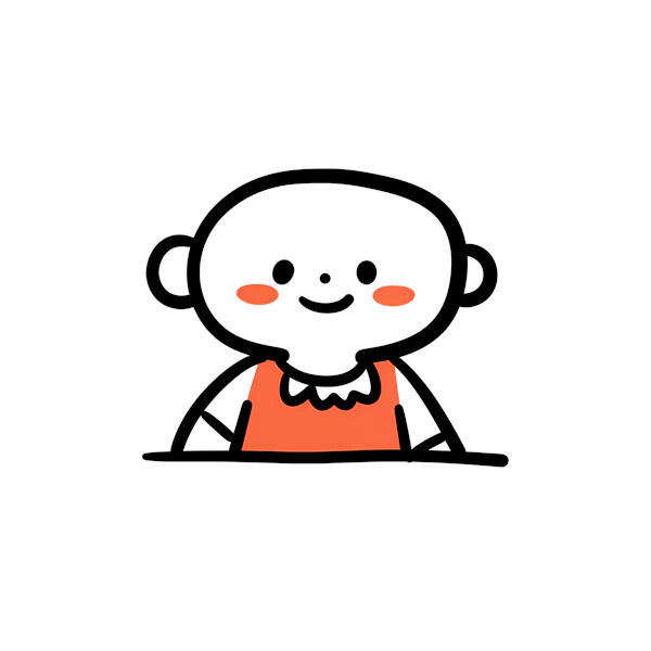Cheerful Cartoon Character