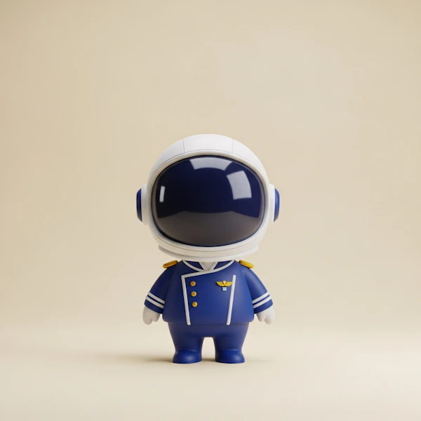 Stylized Astronaut Figure