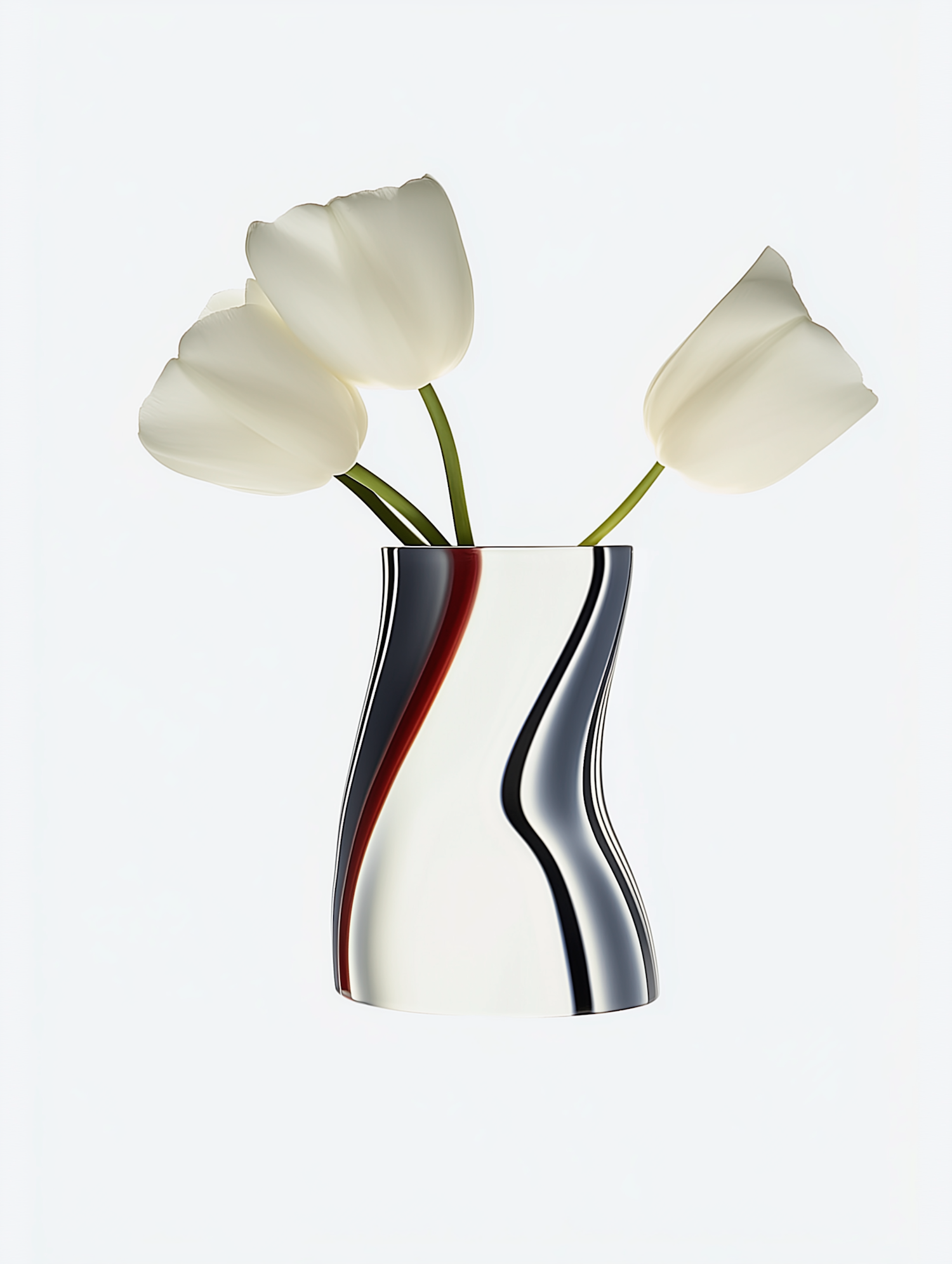 Modern Vase with Tulips