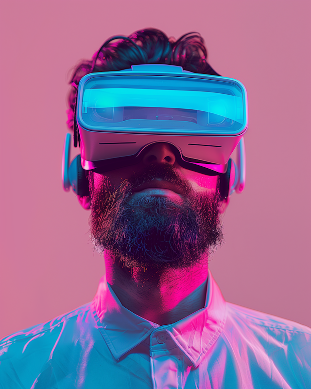 Man in Virtual Reality