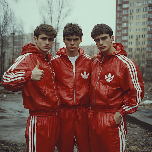 Young Men in Matching Tracksuits