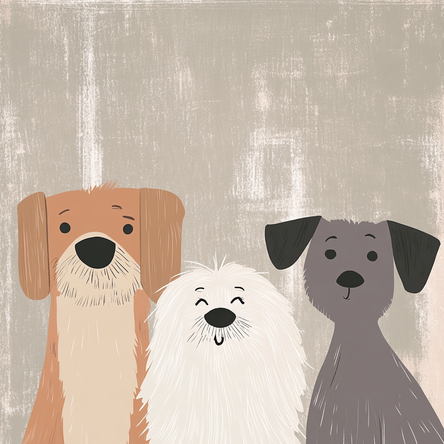 Cartoon Dogs Illustration