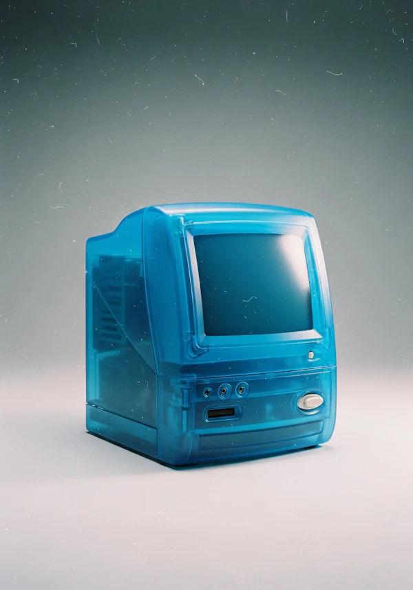 Retro Blue Computer