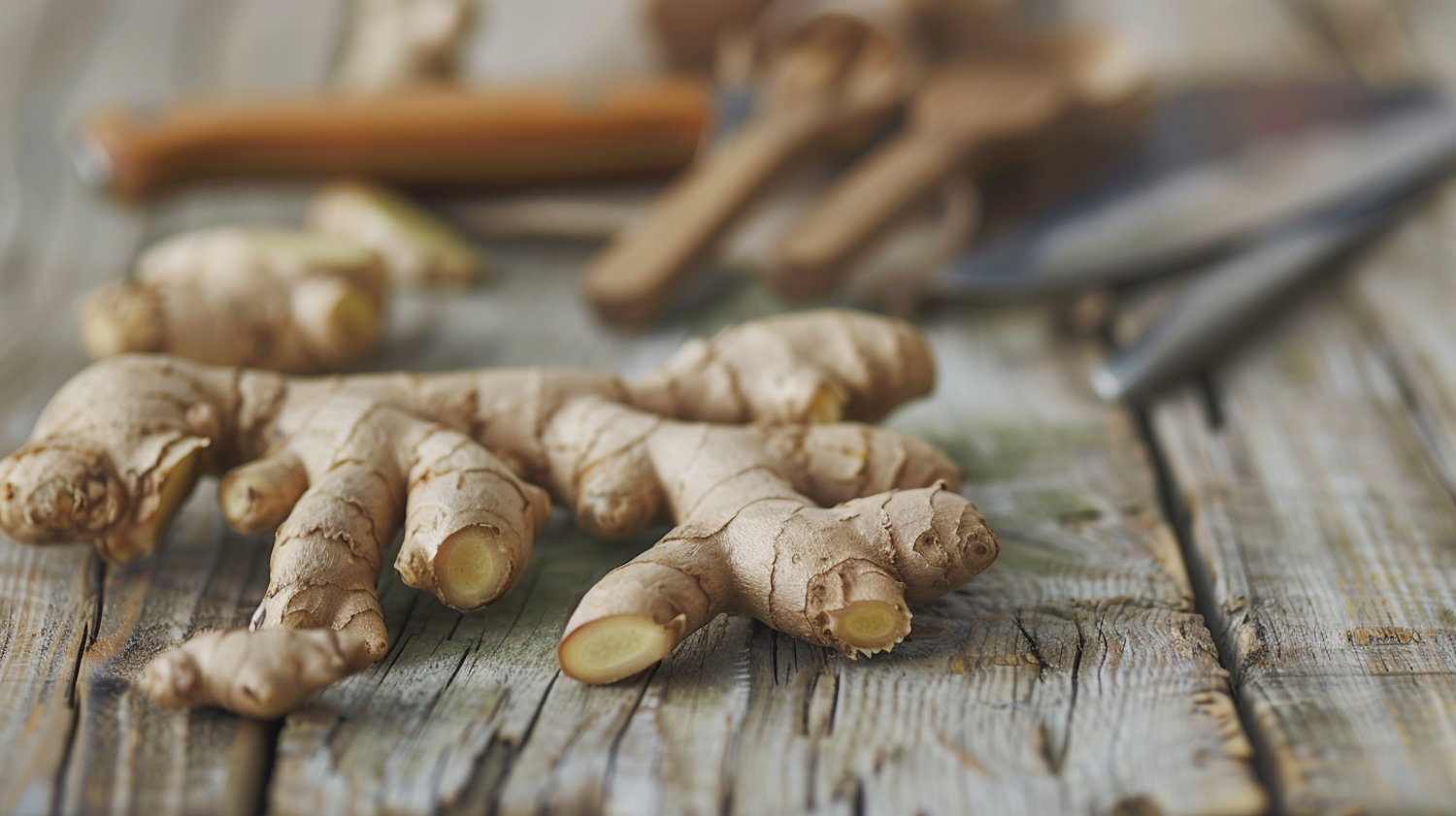 Close-up of Fresh Ginger Root