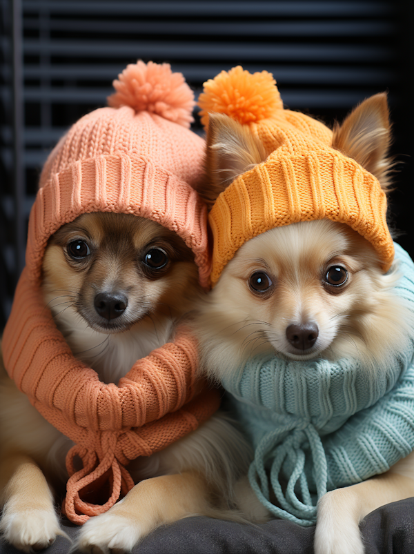 Cozy Canine Companions in Knitwear