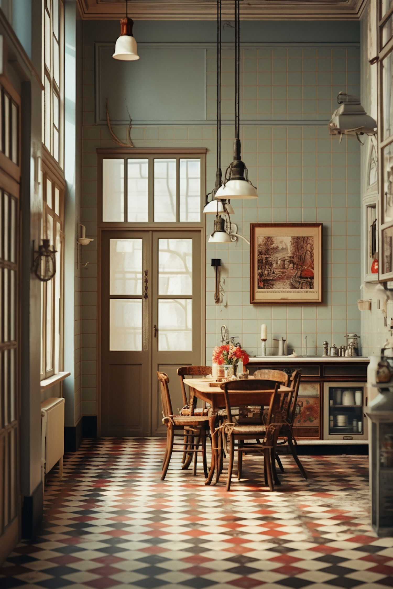 Vintage Kitchen Charm in Warm Light