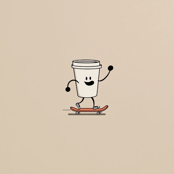 Cup on Skateboard