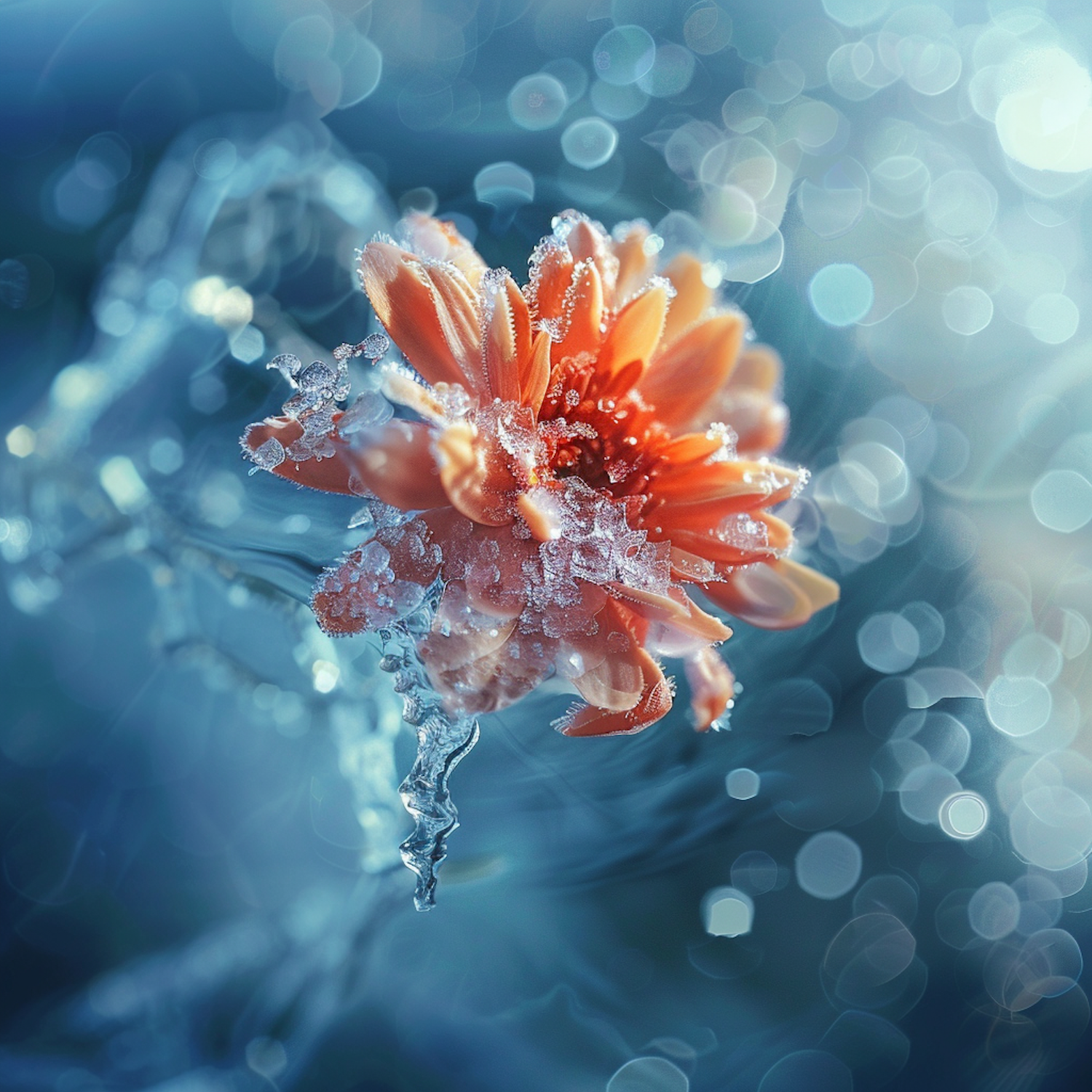 Frosted Orange Flower