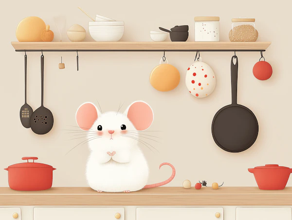 Mouse in Cozy Kitchen