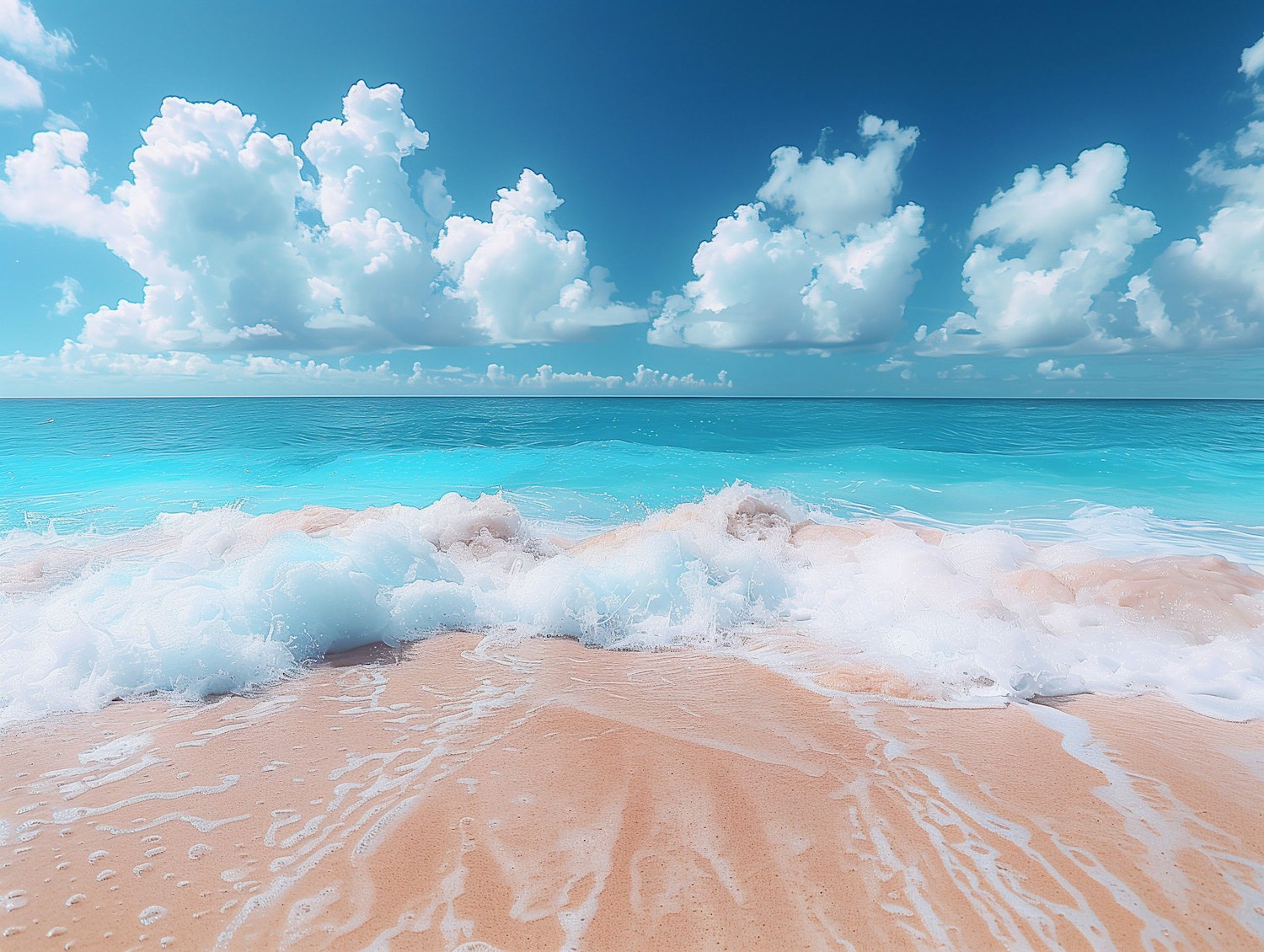 Tranquil Ocean and Beach Landscape