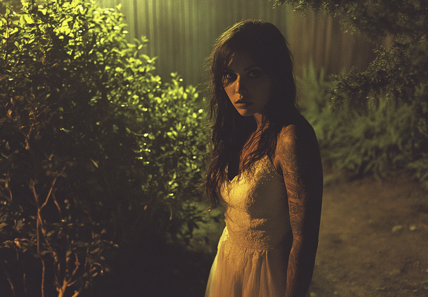 Woman in Moody Outdoor Setting