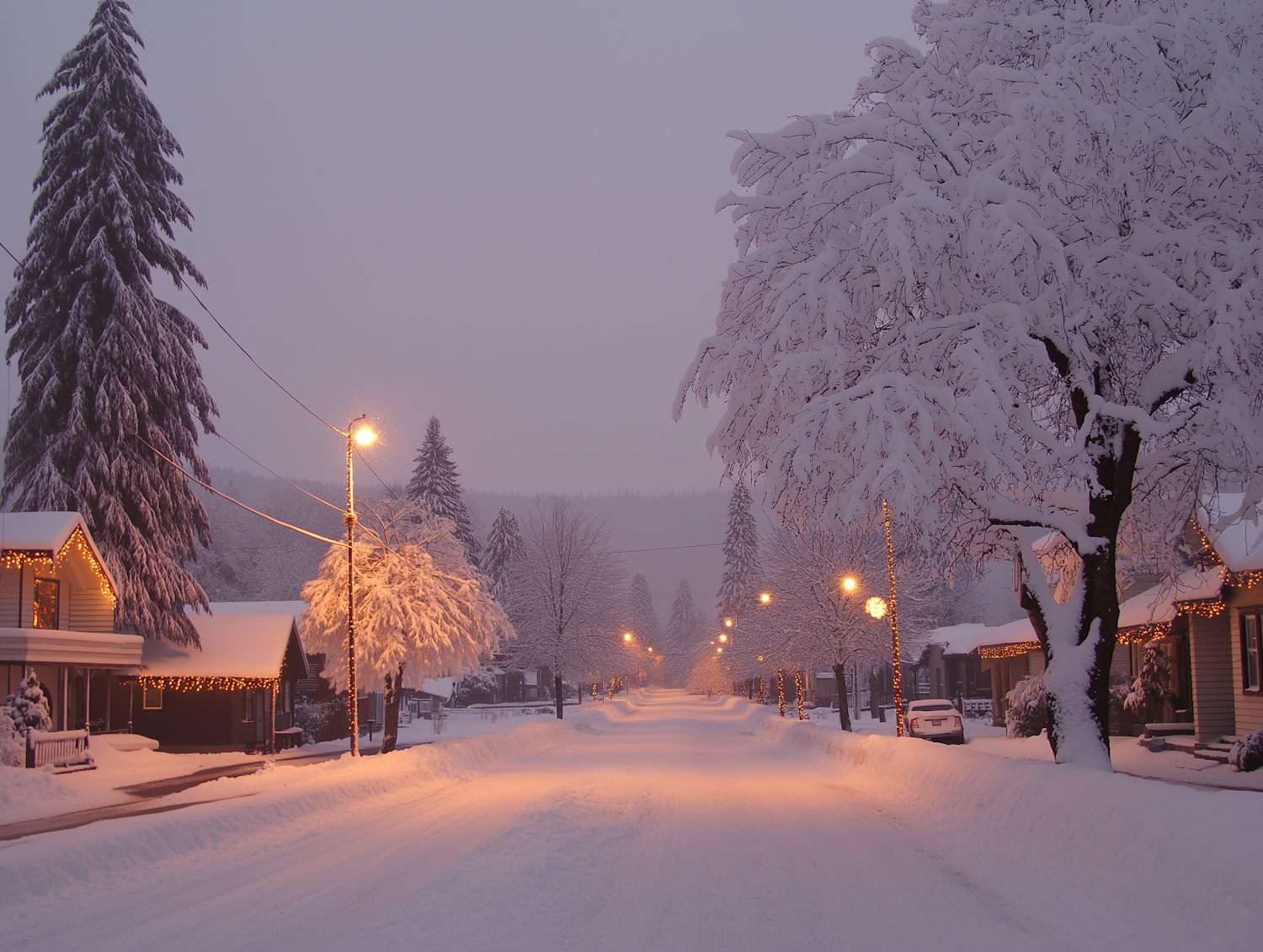 Serene Winter Street