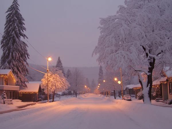 Serene Winter Street