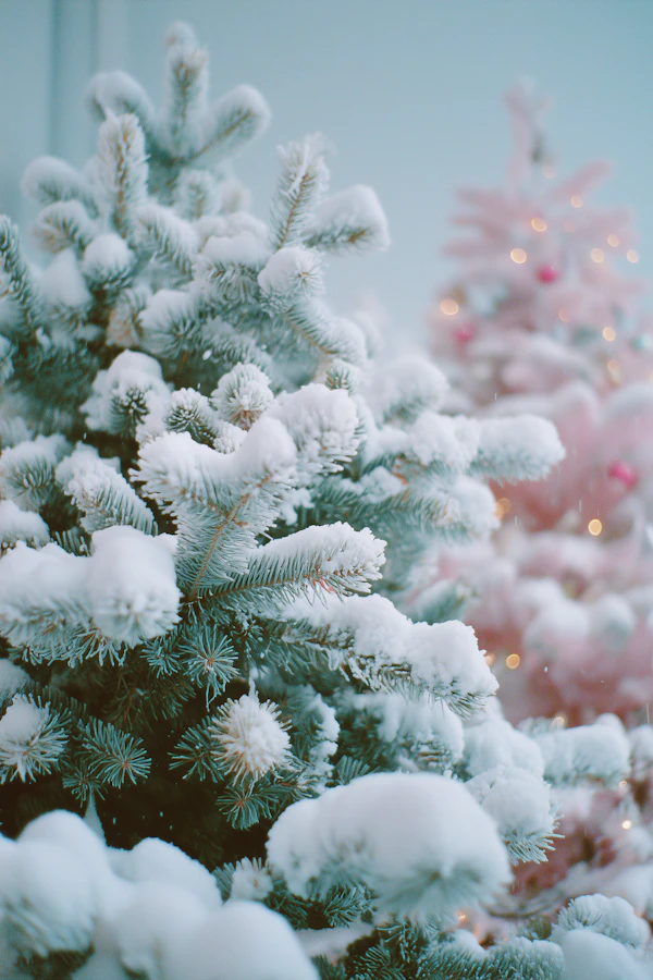 Snowy Evergreen Scene