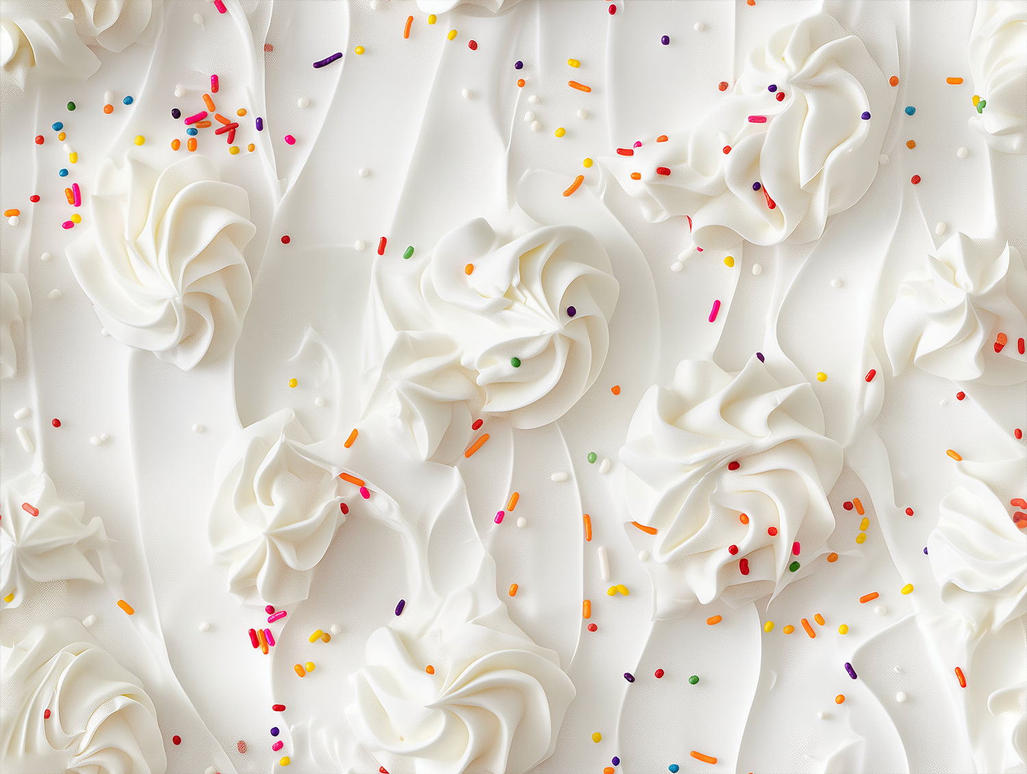 Whipped Cream Peaks with Candy Sprinkles