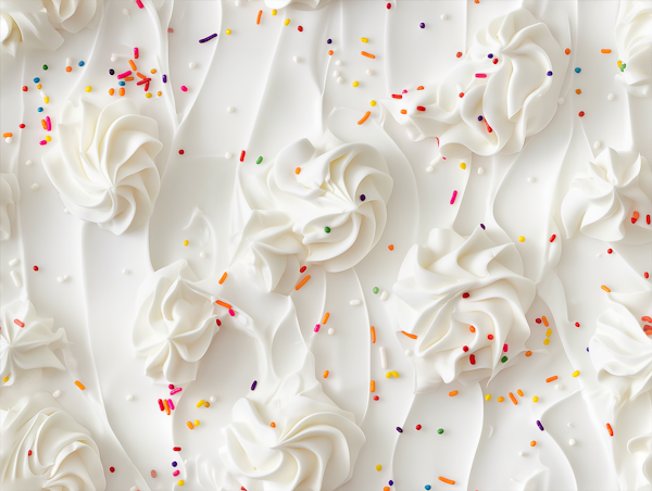 Whipped Cream Peaks with Candy Sprinkles