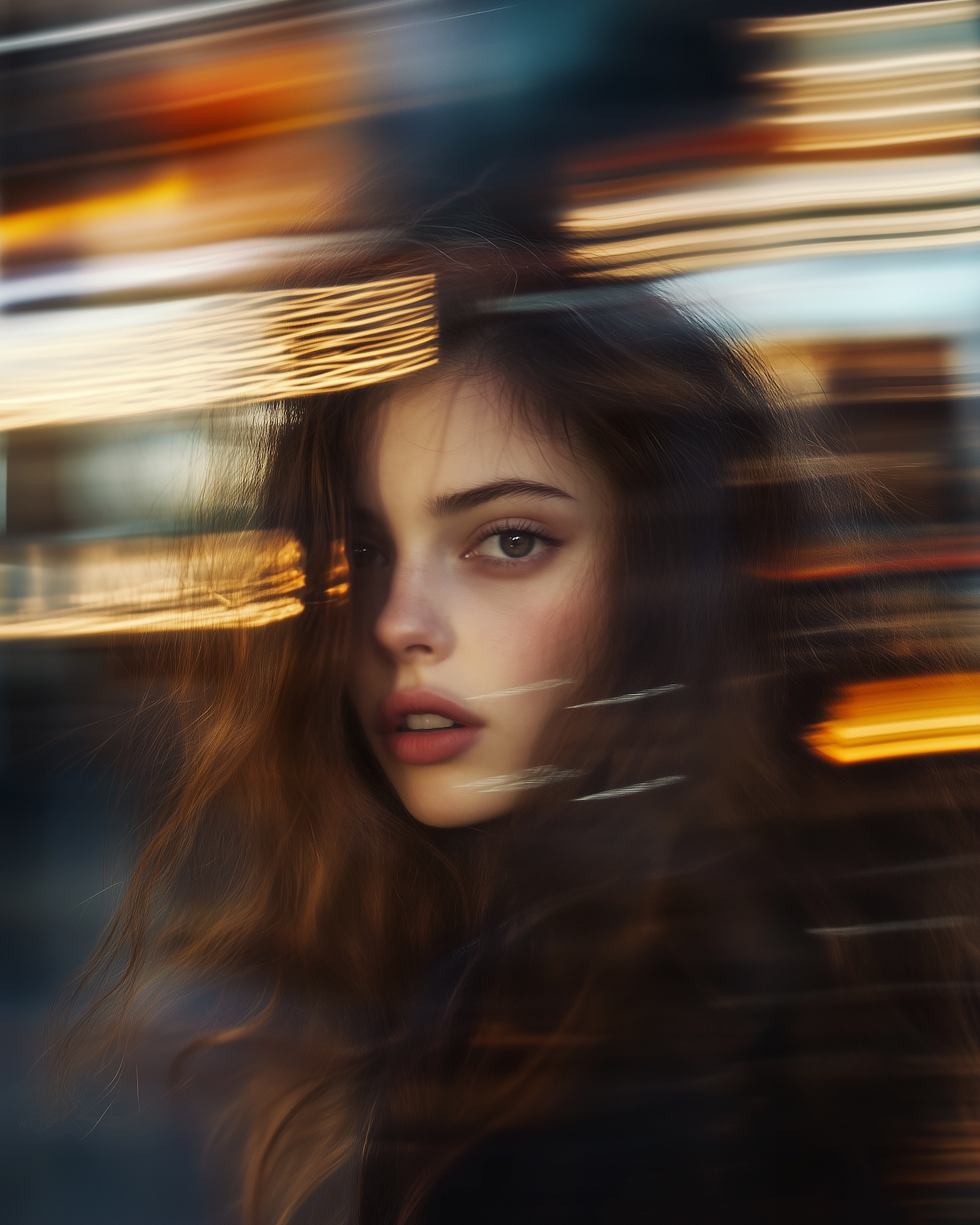 Contemplative Woman in Warm Light