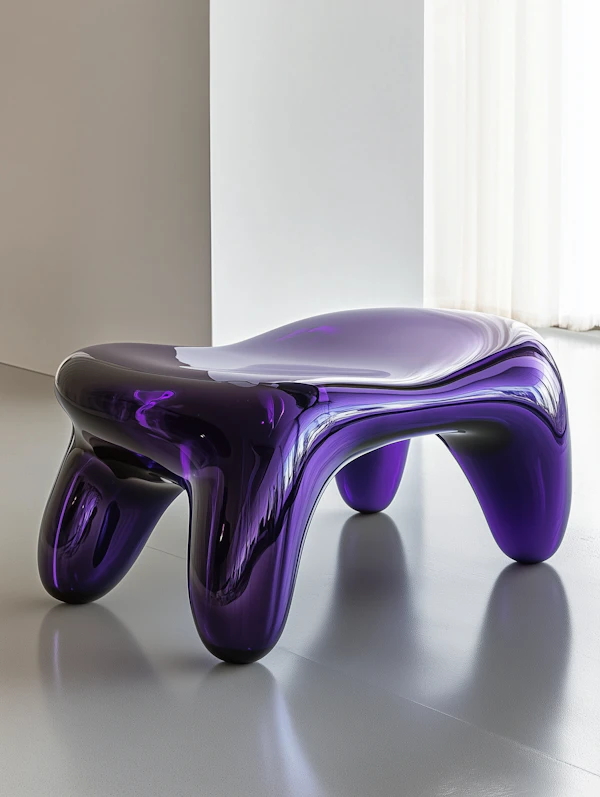 Futuristic Purple Stool