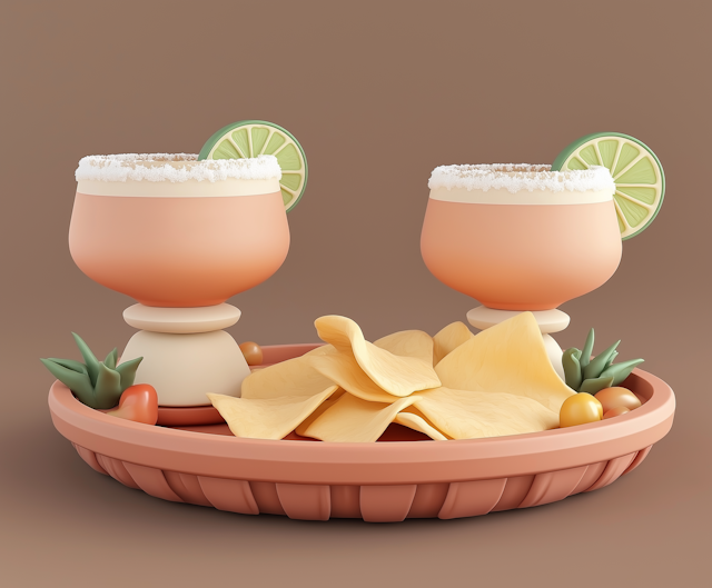 Margaritas and Nachos Still Life