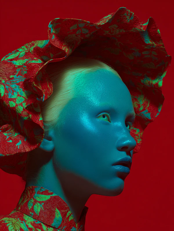 Vivid Blue Portrait