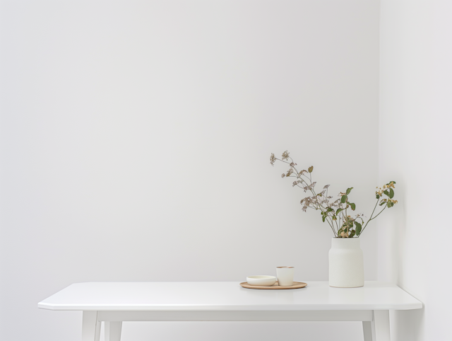 Serene White-Themed Still Life