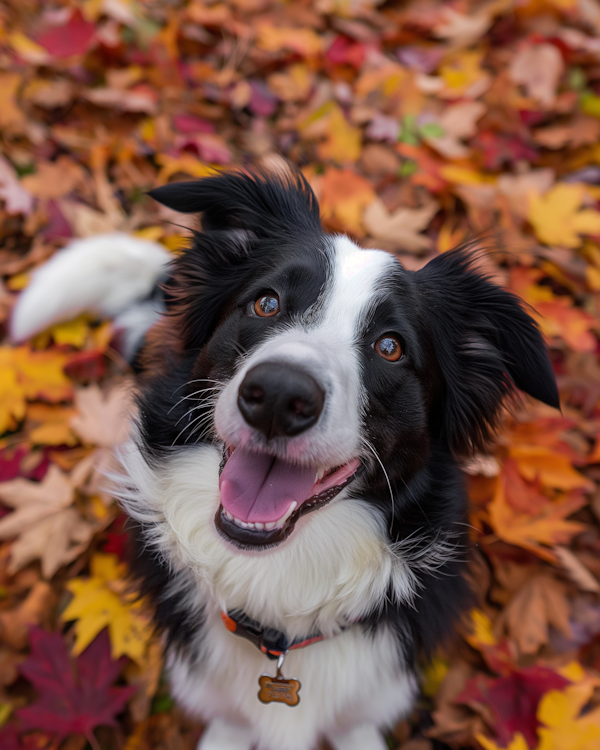 Autumn Smiles of a Border Collie