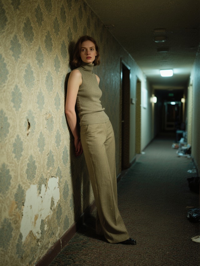 Moody Hallway Portrait