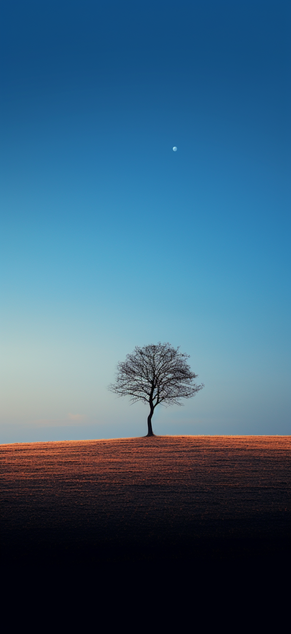 Solitary Tree at Dawn/Dusk