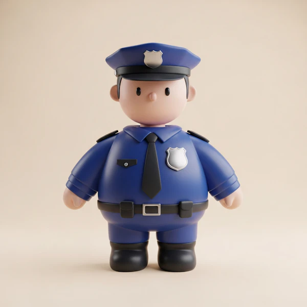 Cartoon Police Officer
