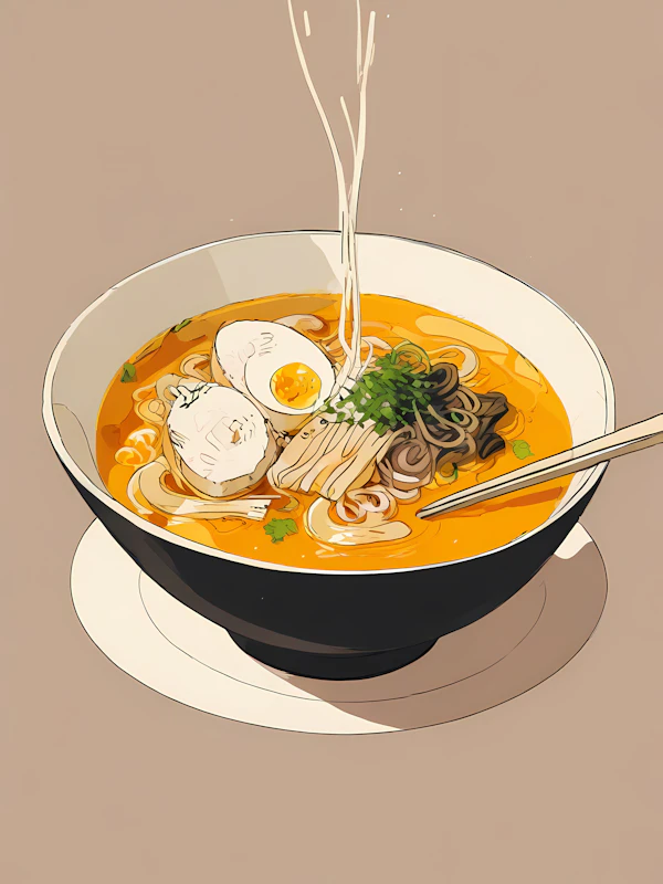 Artful Ramen Illustration