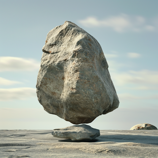 Balanced Stones Against Clear Sky