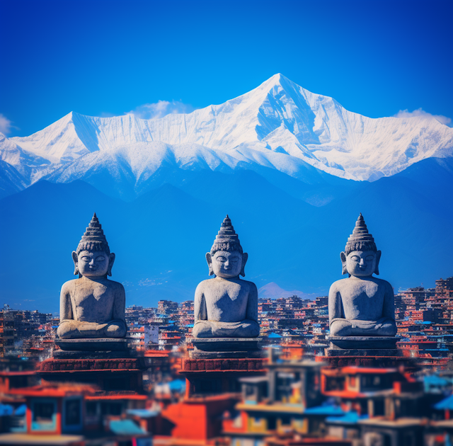 Tranquil Guardians Overlooking the Urban Mosaic