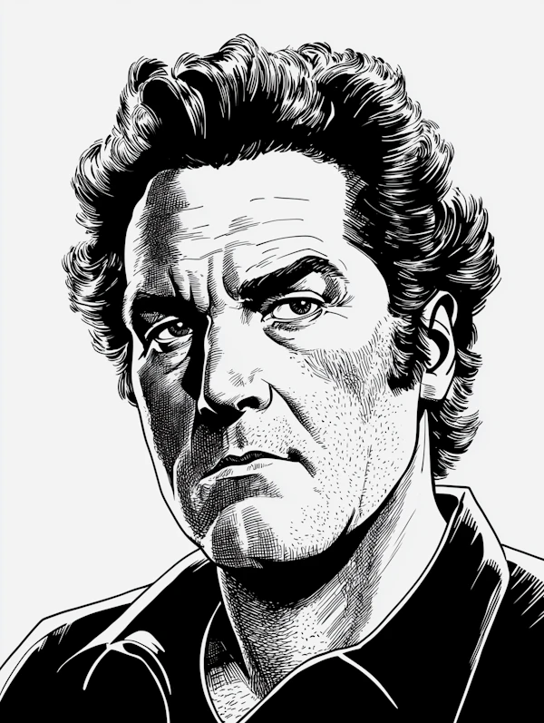 Black and White Portrait of a Man