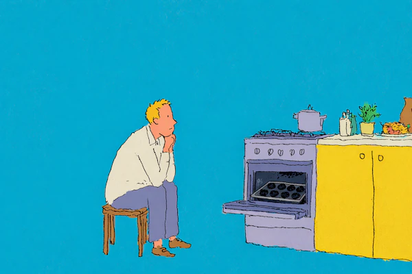 Thoughtful Kitchen Scene