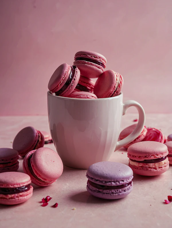 Pink Macarons Display