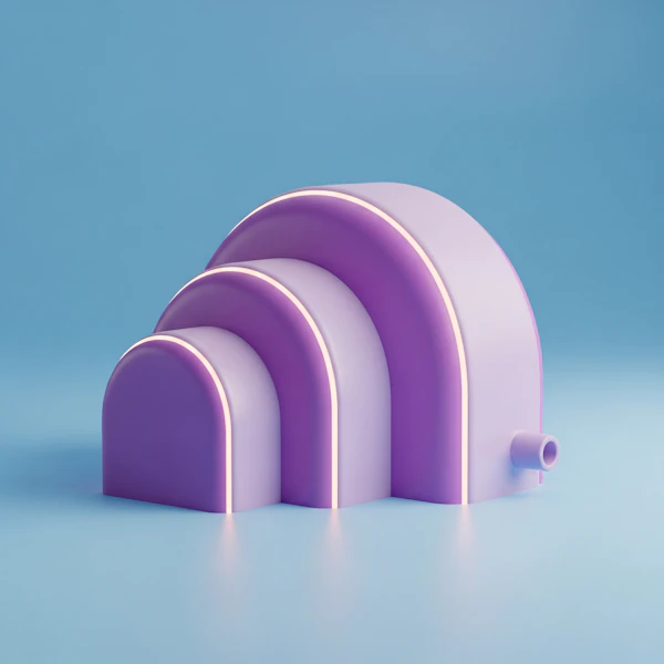 Abstract Glowing Arches
