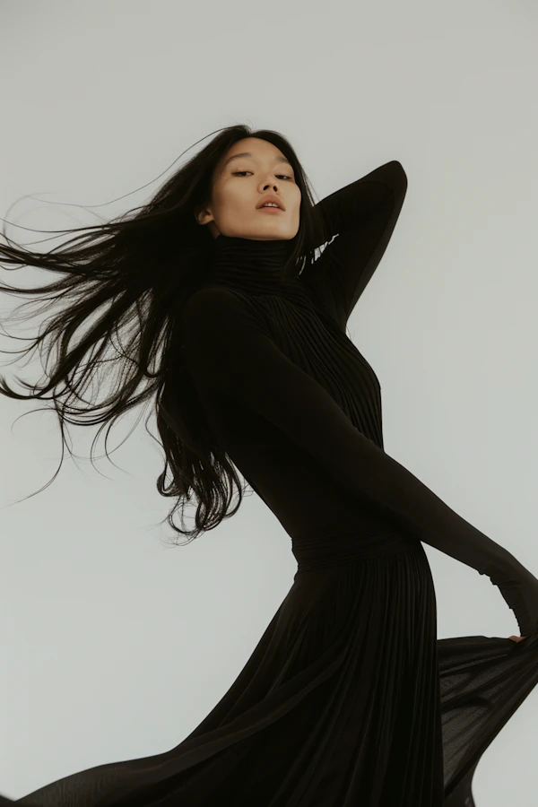 Elegant Woman in Motion
