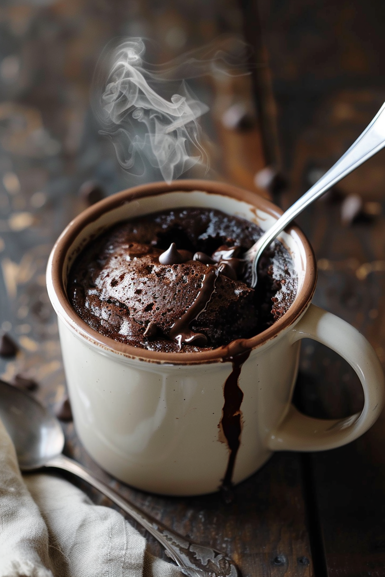 Molten Chocolate Cake in Mug