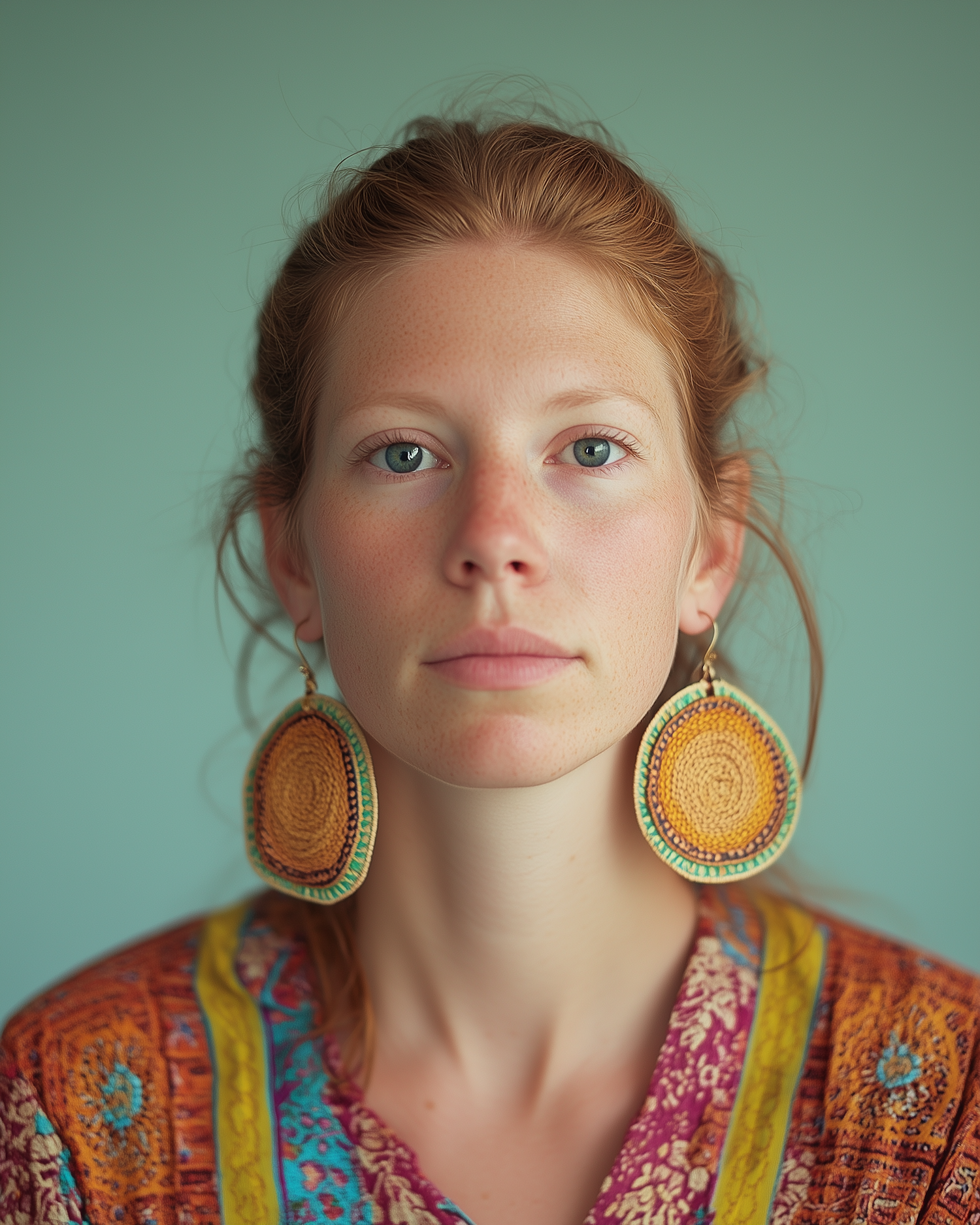 Portrait of a Young Woman with Bohemian Flair