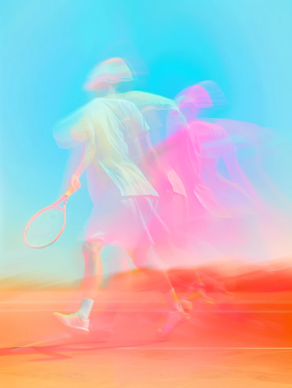 Tennis Player in Motion