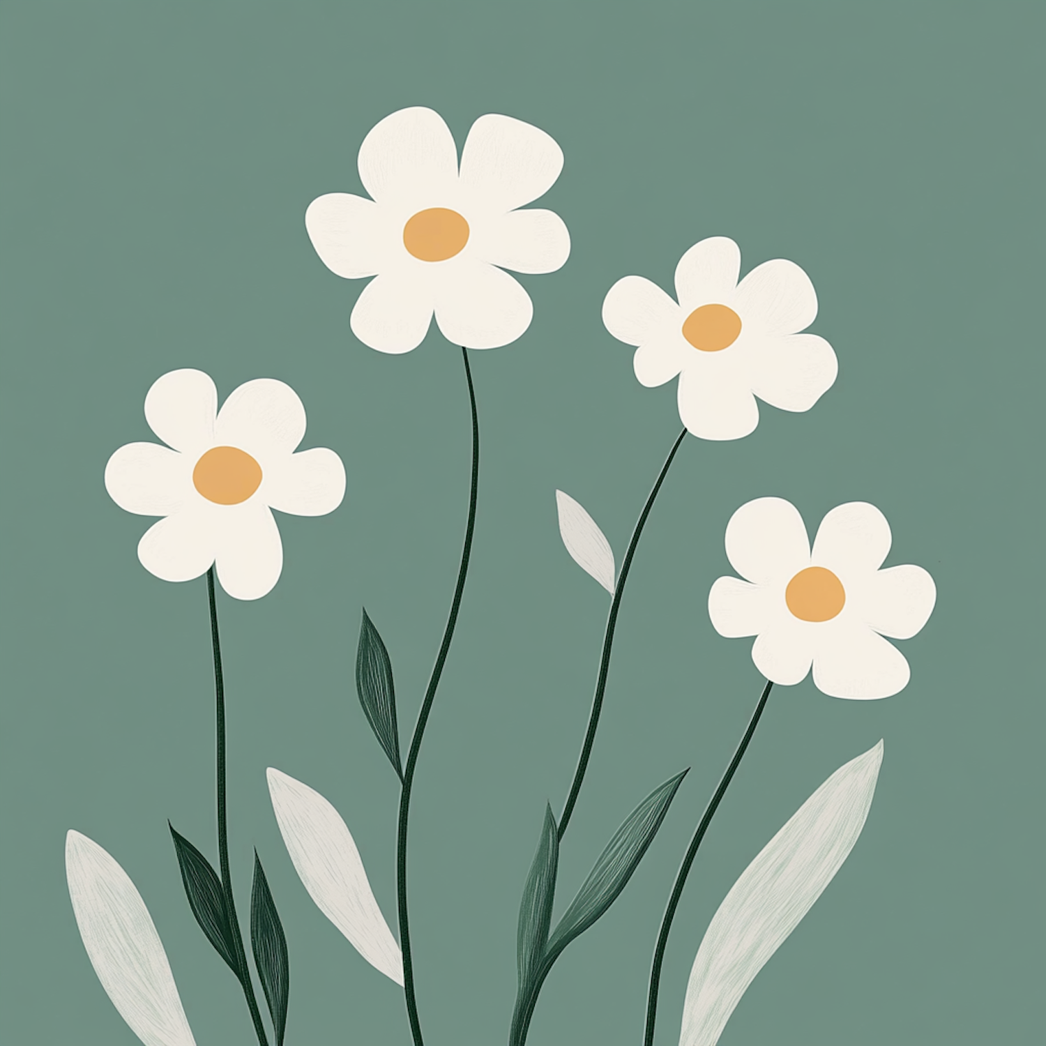 Minimalist Daisy Illustration