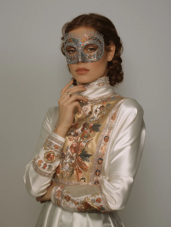 Elegant Masquerade Portrait