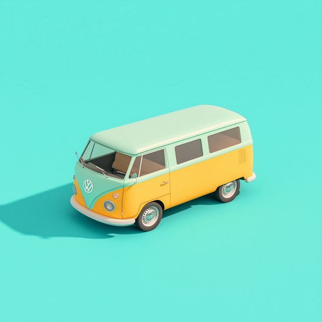 Minimalist Volkswagen Type 2 Bus