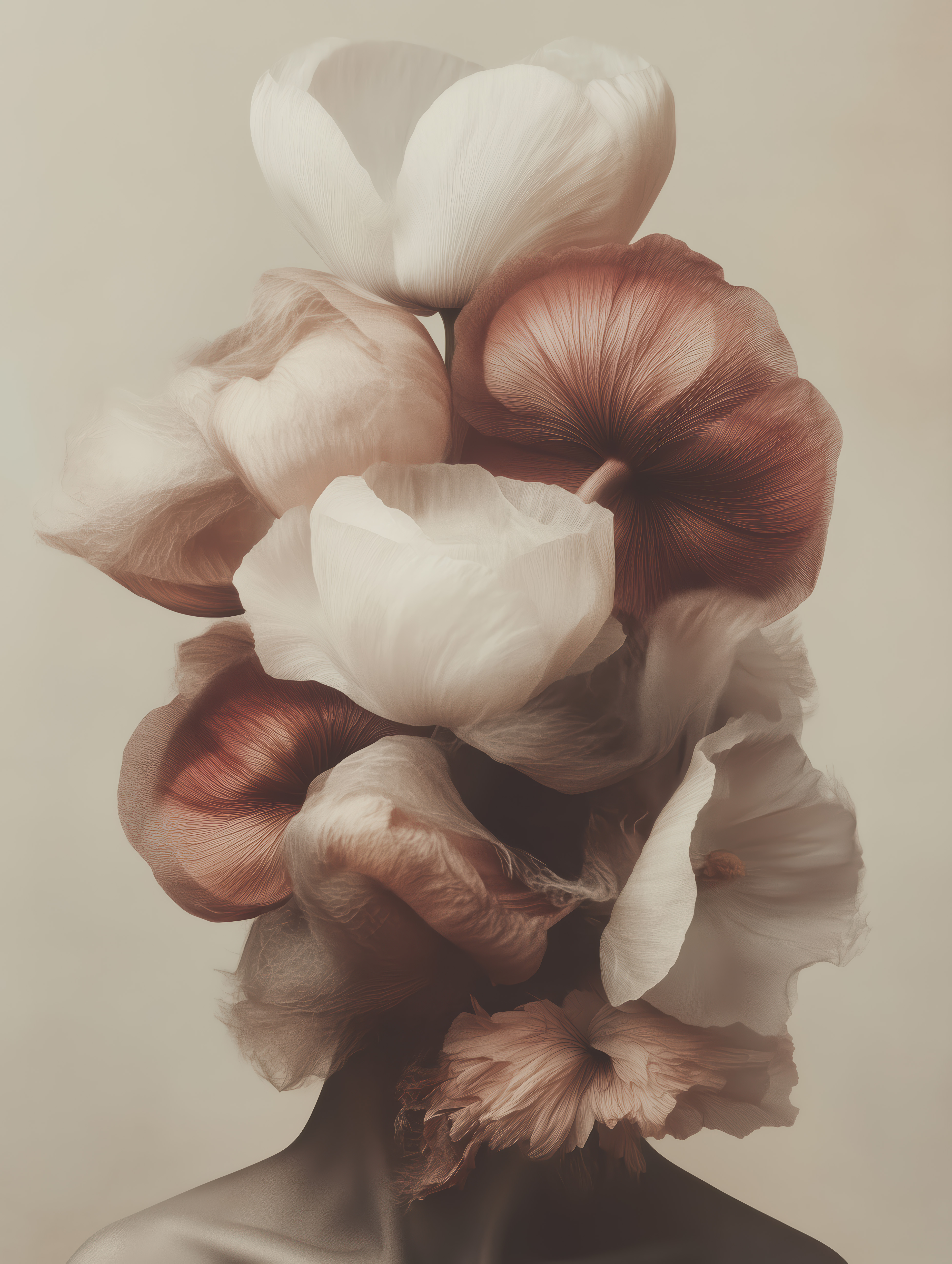 Floral Head Surreal Art