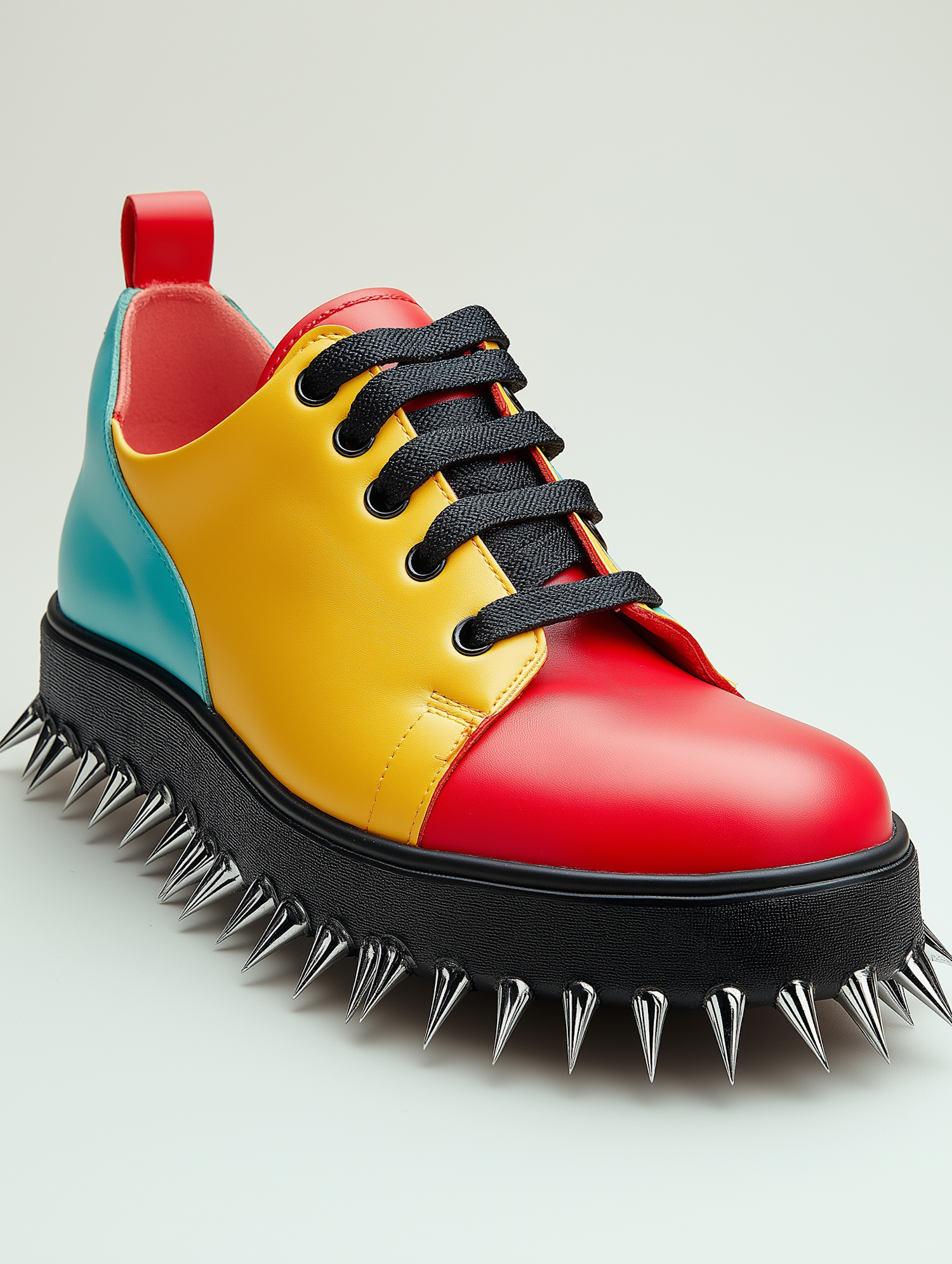 Bold and Colorful Spiked Shoe