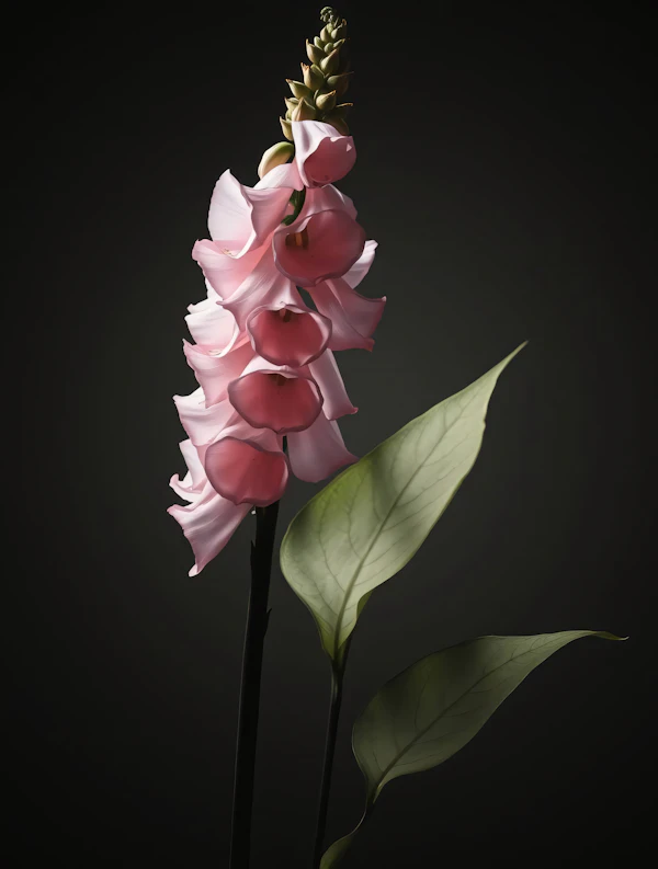 Pink Foxglove Close-Up