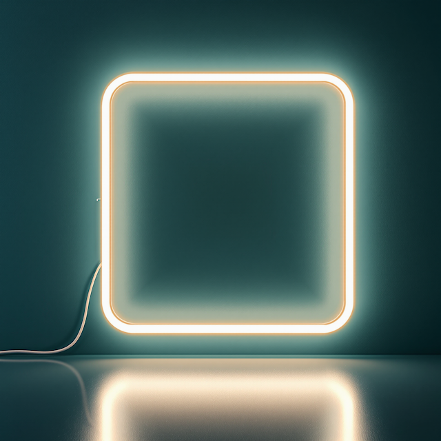 Glowing Neon Square