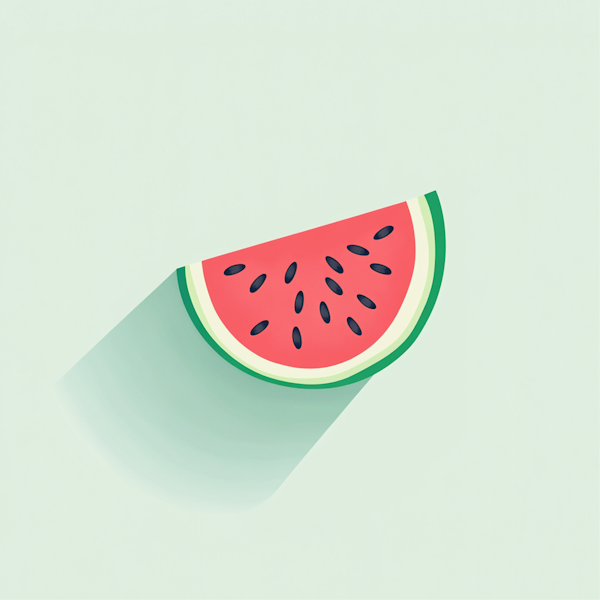 Stylized Watermelon Slice Illustration