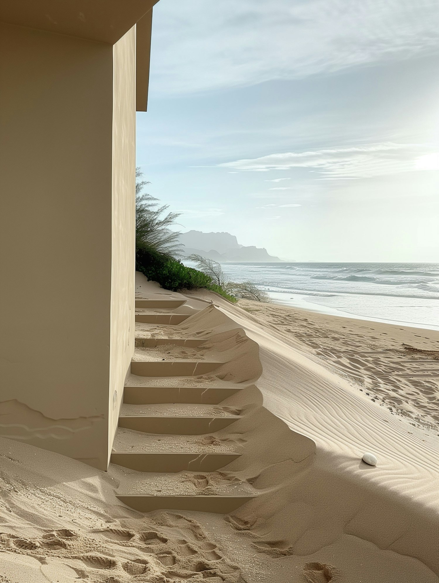 Serene Seaside Staircase